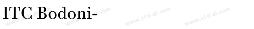 ITC Bodoni字体转换